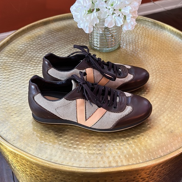 Authentic Vintage Louis Vuitton Leather Printed Sneakers - Picture 2 of 10